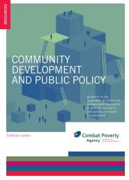 Community Development and Public Policy - Combat Poverty Agency