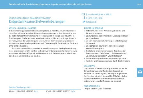 Zentrales Bildungsprogramm 2013 fÃƒÂ¼r BetriebsrÃƒÂ¤te - IG Metall