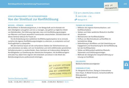 Zentrales Bildungsprogramm 2013 fÃƒÂ¼r BetriebsrÃƒÂ¤te - IG Metall