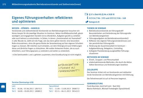 Zentrales Bildungsprogramm 2013 fÃƒÂ¼r BetriebsrÃƒÂ¤te - IG Metall