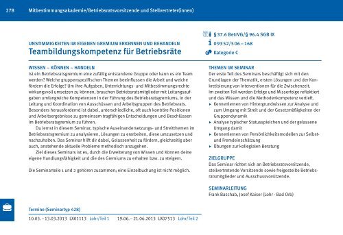 Zentrales Bildungsprogramm 2013 fÃƒÂ¼r BetriebsrÃƒÂ¤te - IG Metall