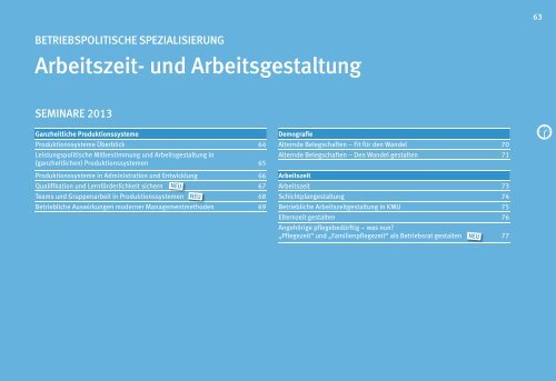 Zentrales Bildungsprogramm 2013 fÃƒÂ¼r BetriebsrÃƒÂ¤te - IG Metall