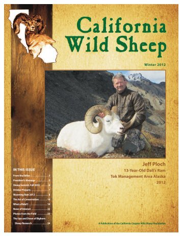 ca wsf newsletter - California Chapter â Wild Sheep Foundation
