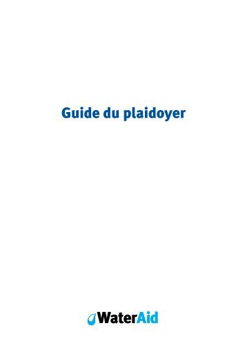 Guide du plaidoyer - wsscc