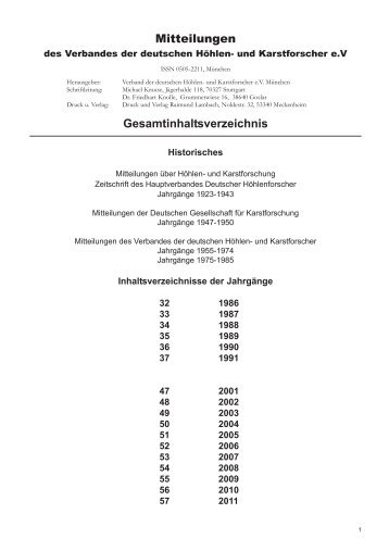 Gesamtinhaltsverzeichnis (pdf) - VdHK