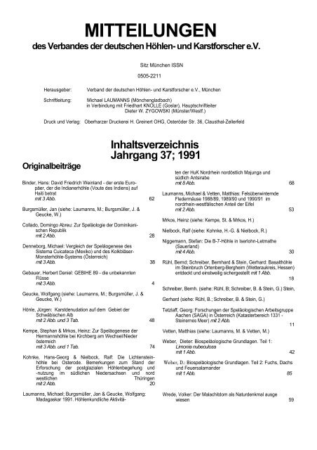 Gesamtinhaltsverzeichnis (pdf) - VdHK