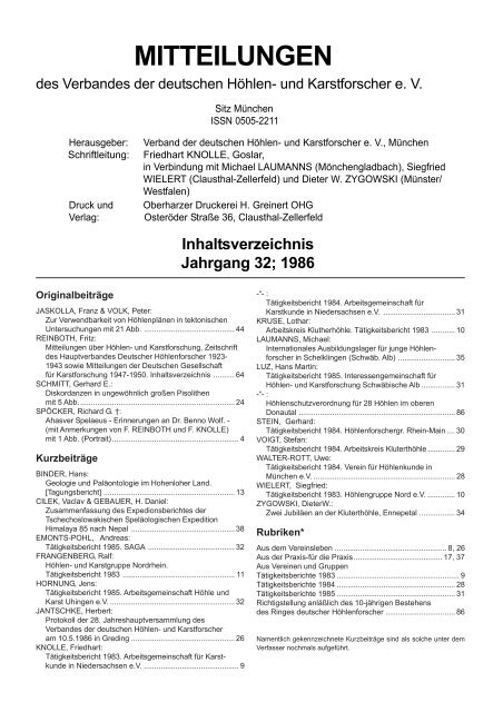 Gesamtinhaltsverzeichnis (pdf) - VdHK