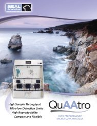 QuAAtro Chemistry Analyzer Product Information - Fluidquip Australia