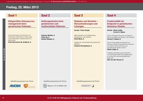 Programm (PDF) - Ãsterreichische Gesellschaft fÃ¼r Geriatrie und ...