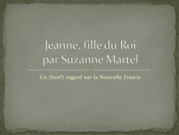 Jeanne, fille du Roi par Suzanne Martel - madame-underhill