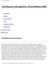Pipeline e architettura RISC - Tecnologie Web [UNIPI]