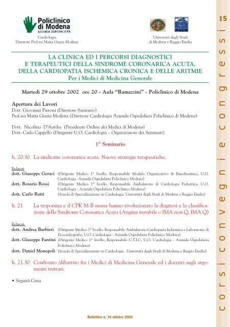 Ottobre 2002 (pdf - 771 KB) - Ordine Provinciale dei Medici ...