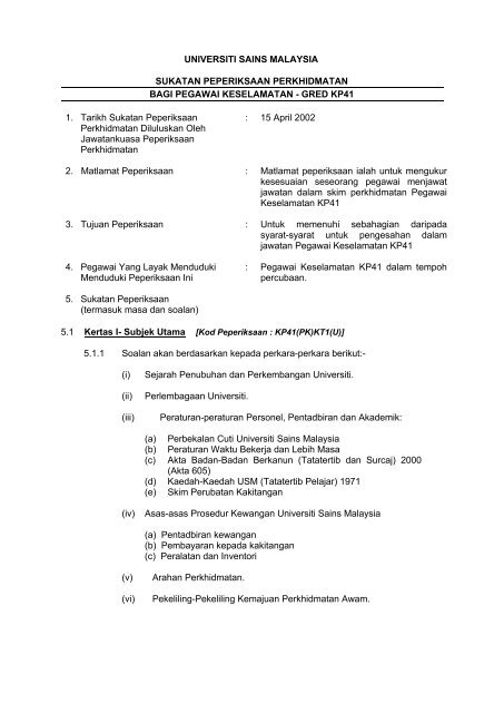 P - Jabatan Pendaftar - Universiti Sains Malaysia