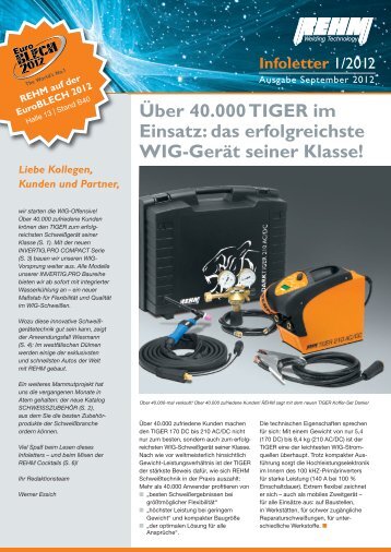 Infoletter 1/2012 - Rehm GmbH  u. Co KG