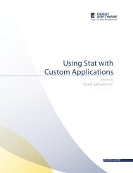 Using Stat with Custom Applications - Communities - Quest Software