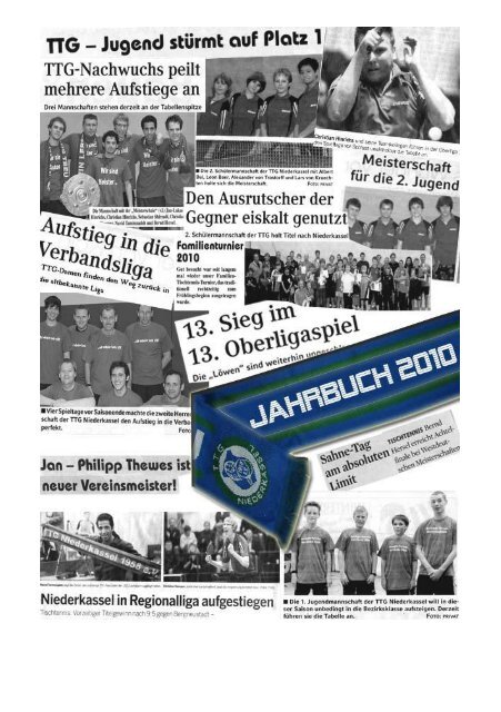 Löwenreport Jahrbuch 2010/2011 - TTG Niederkassel