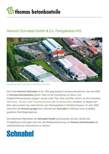 Heinrich Schnabel GmbH & Co. Fertigdecken KG - thomas gruppe