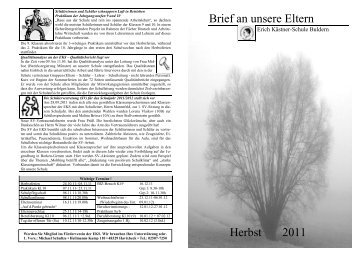 Brief an unsere Eltern Herbst 2011 - Erich KÃ¤stner Schule DÃ¼lmen ...