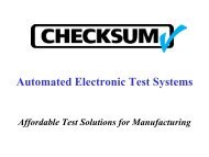 CheckSum Test Systems