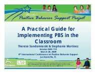 A Practical Guide for Implementing PBS in the Classroom - Florida's ...