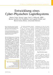 Entwicklung eines Cyber-Physischen Logistiksystems - Industrie ...