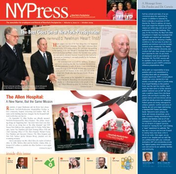 October 2009 NYPress - New York Presbyterian Hospital