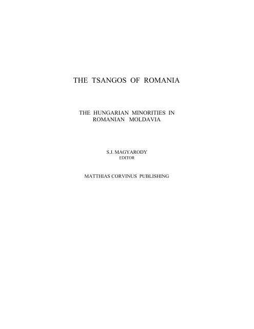 The Tsangos of Romania - Corvinus Library - Hungarian History