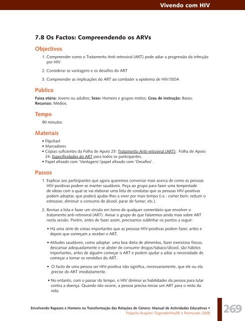 Manual de Actividades Educativas - Promundo