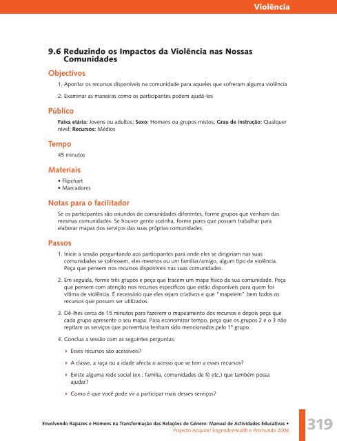 Manual de Actividades Educativas - Promundo