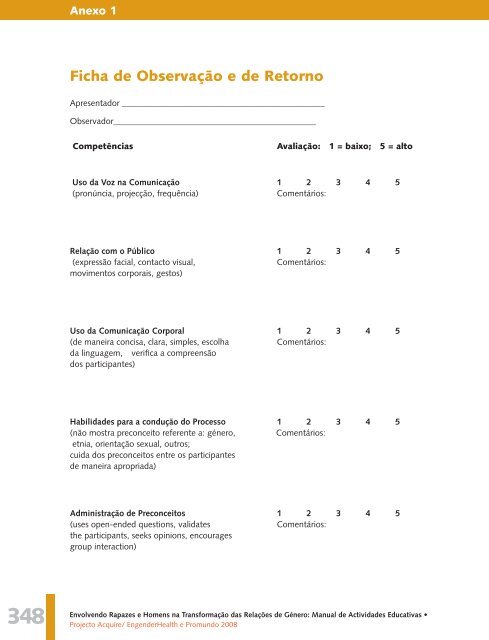 Manual de Actividades Educativas - Promundo