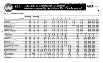 580 RegioLinie: St. Goarshausen NastÃ¤tten Katzenelnbogen Diez ...