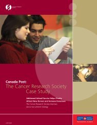 Canada Post â The Cancer Research Society Case Study
