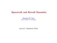 Spacecraft and Aircraft Dynamics - Lecture 5 - Illinois Institute of ...