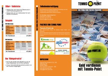 Geld verdienen mit Tennis-Point - Tennis-Point.de