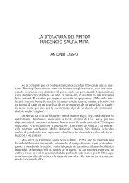 la literatura del pintor fulgencio saura mira - RegiÃ³n de Murcia Digital