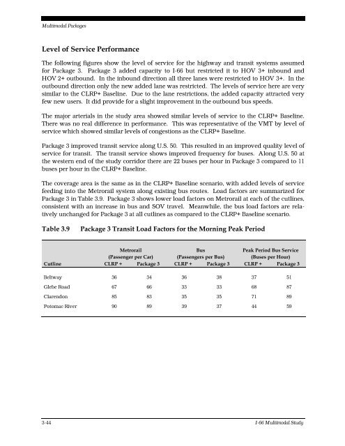 I-66 Multimodal Study Final Report - Virginia Department of ...