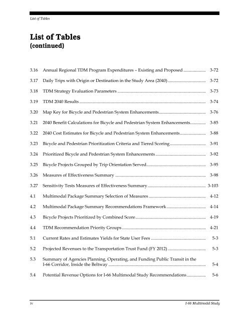 I-66 Multimodal Study Final Report - Virginia Department of ...