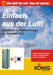 Prospekt KÖNIG - Luft-Wärmepumpe - IBB Haustechnik
