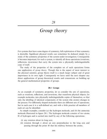 Group theory