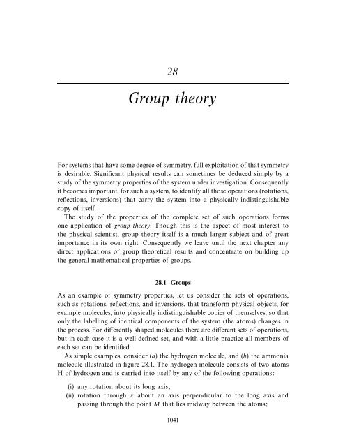 Group theory