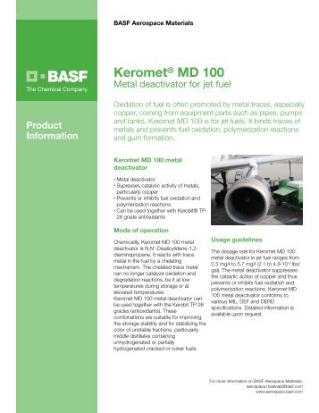 KerometÂ® MD 100 - Aerospace Materials from BASF