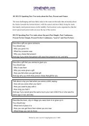 101 IELTS Speaking Part Two tasks about the - Usingenglish.com