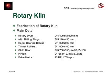 Rotary Kiln - CES Consulting Engineering Gmbh