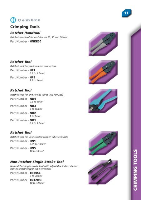 Specialist Electrical Tooling - Cable Services