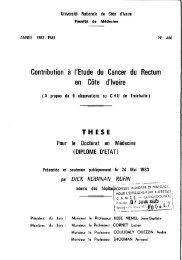 Contribution Ã  l'Etude du Cancer du Rectum en CÃ´te d'Ivoire