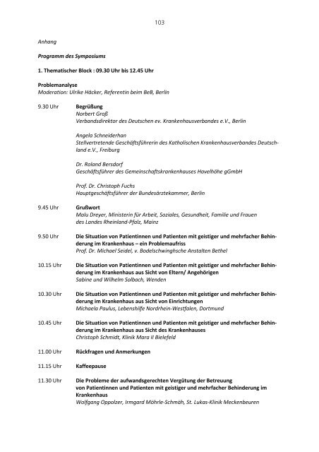 Dokumentation Symposium - Caritas Behindertenhilfe und ...