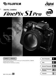 FinePix S1 Pro Manual - Sensor Cleaning