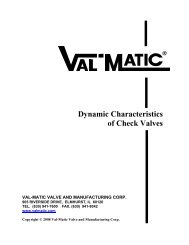 Dynamic Characteristics of Check Valves - Val-Matic Valve and ...