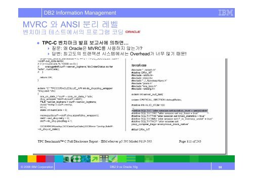 DB2 9 vs Oracle 10g Admin. Technology - IBM