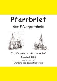 Pfarrbrief - Pfarrei St. Johannis Rothenburg / St. Laurentius Gebsattel